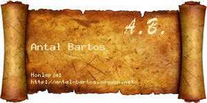Antal Bartos névjegykártya